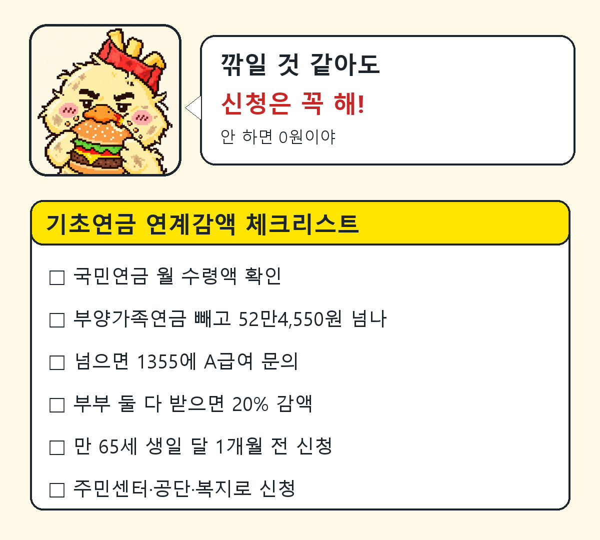 기초연금 국민연금 연계감액 확인 체크리스트 6가지