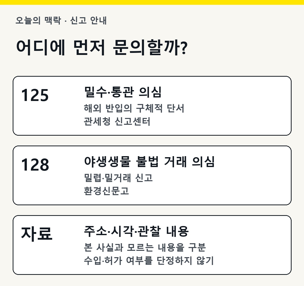 밀수 의심125, 야생생물 불법 거래128