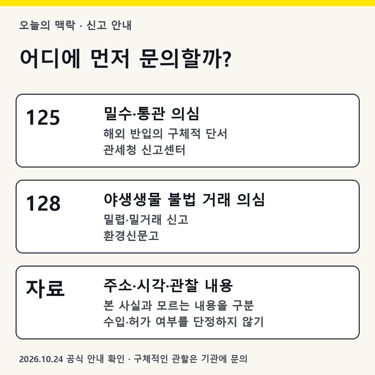 밀수 의심125, 야생생물 불법 거래128