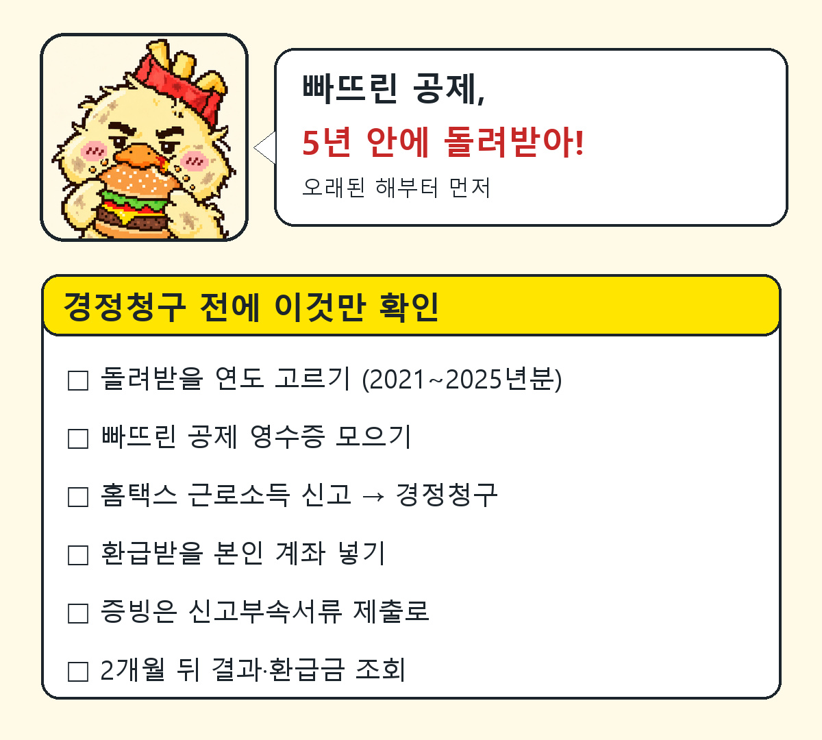 경정청구 전에 확인할 체크리스트 6가지